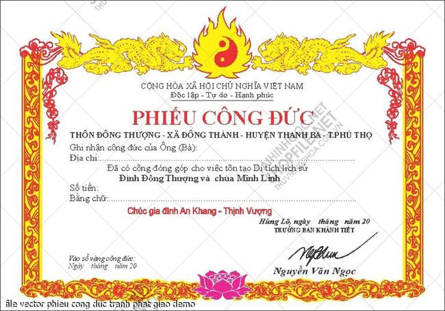 file vector phieu cong duc tranh phat giao